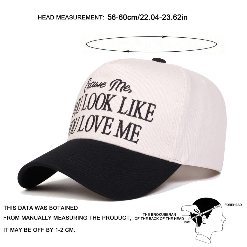 Baseball Stitching Stitched Embroidered Alphabet Me Love You Neutral Gender Women Men For Caps Spring Autumn Outdoor Sunscreen Hat Adjustable