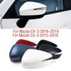 For Mazda CX-5 CX5 2015 2016 Car Wing Door Side Rearview Mirror Cover Lid Cap Shell House For Mazda CX-3 CX3 2016 2017 2018