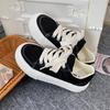 Autumn Student Trend Wear Canvas Shoes Women 2025 New Flat Solid Color White Shoes Korean Version of Sports Canvas Shoes