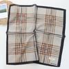100% Cotton Striped Fresh All-Match Small Square Towel  New Fashion Closed Toe Scarf for Square Scarf Women Headband