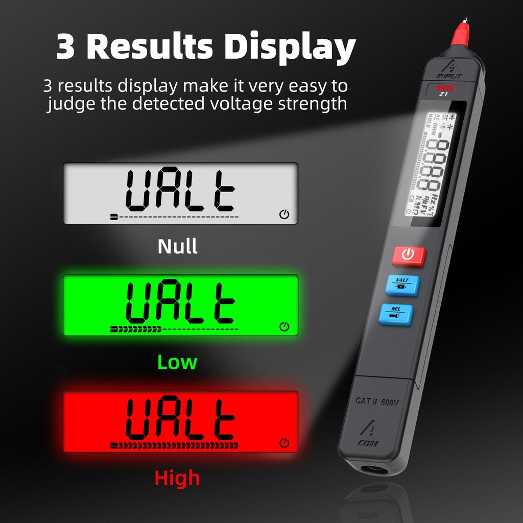 For Smart pen digital multimeter DC AC capacitor ohm NCV Hz voltage detector