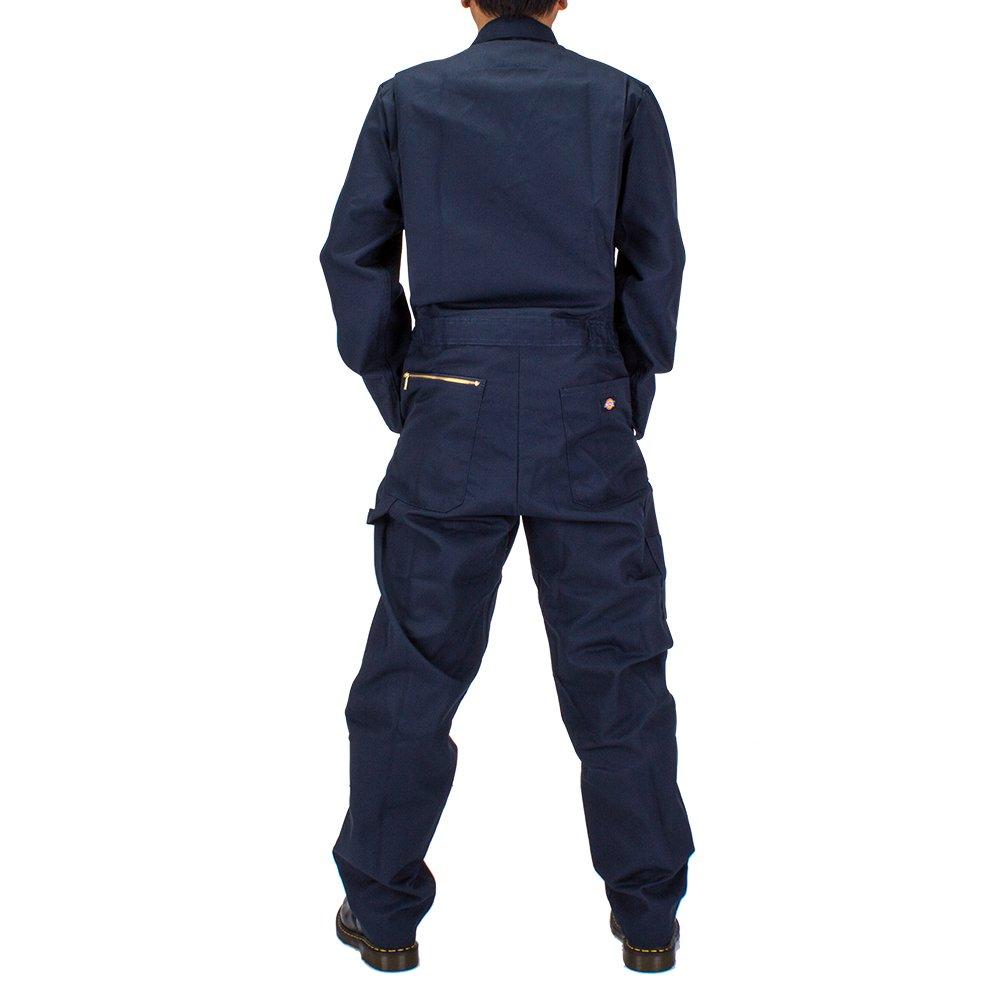 Dickies Deluxe Blended Coverall 48799, Men's Long Sleeve Workwear, Dark Navy (DN), Large Sizes Available [Parallel Import]