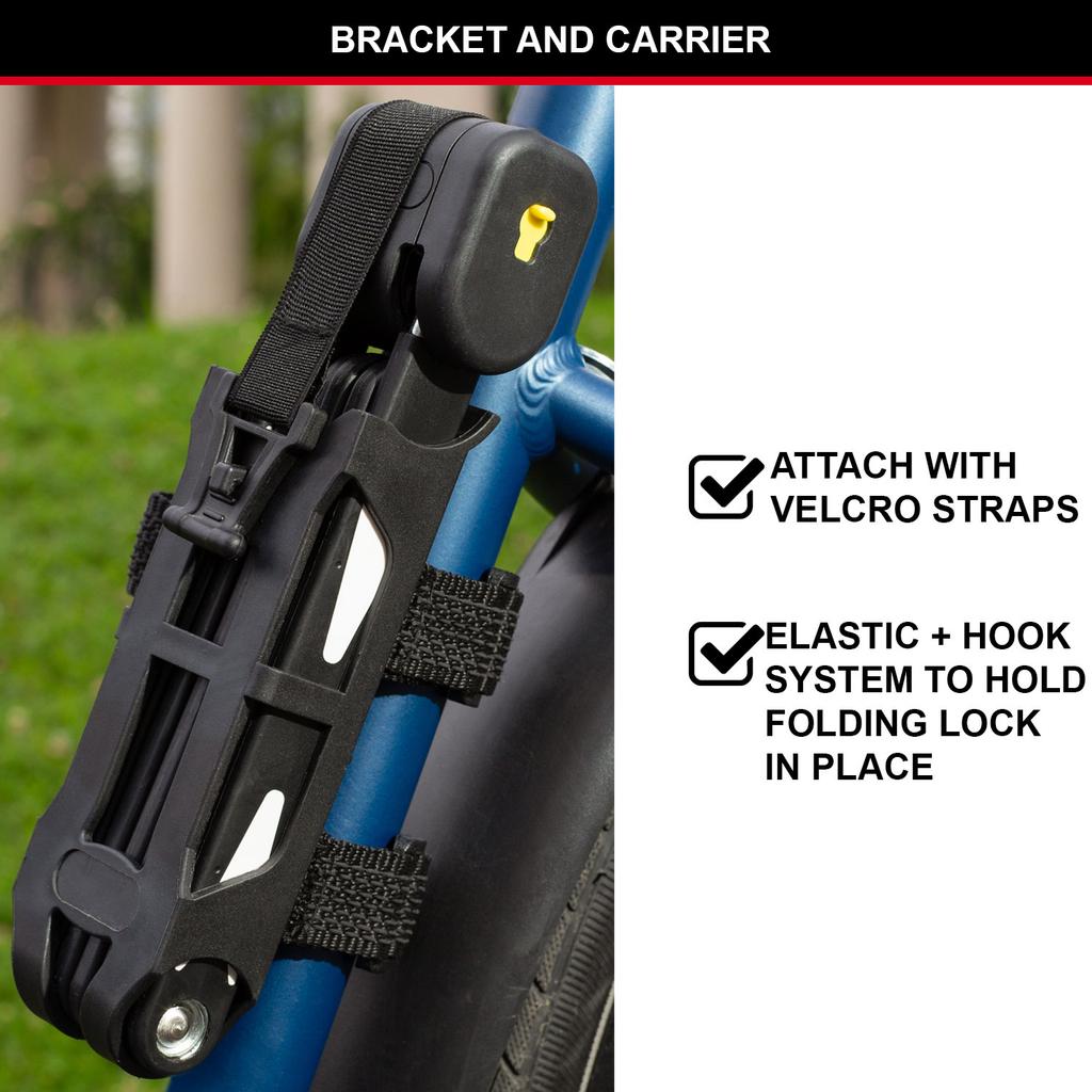 Master Lock Certified Folding Bike Lock, Keys, 95cm x 5mm, Carrier Bracket