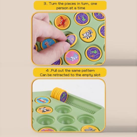 Игра в шахматы «Реверси» для детей, от 2 до 4 игроков, шахматы с животными и фруктами, игра на сопоставление, тренировка внимания, развивающая память для малышей, игрушка