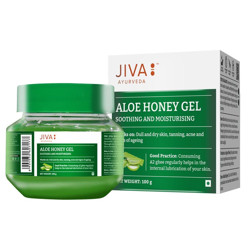 Гель для лица с Алоэ и Медом (100 г), Aloe Honey Gel, Jiva