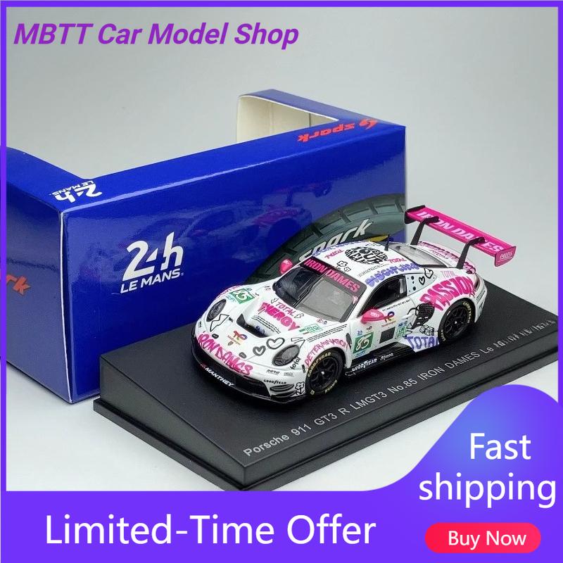 AABKQ1 Spark 1:64 Porsche 911 GT3 R 2025 Le Mans Iron Lady Die-Cast Car Model