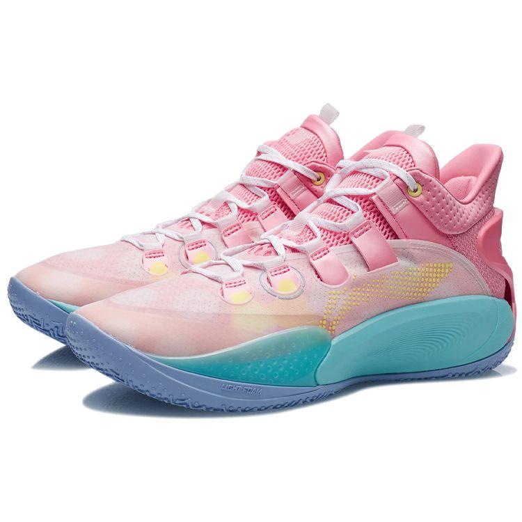 Li-Ning Sonic 9 Low Geranium Pink Turquoise Мужские кроссовки Salt Pink ABAR039-7