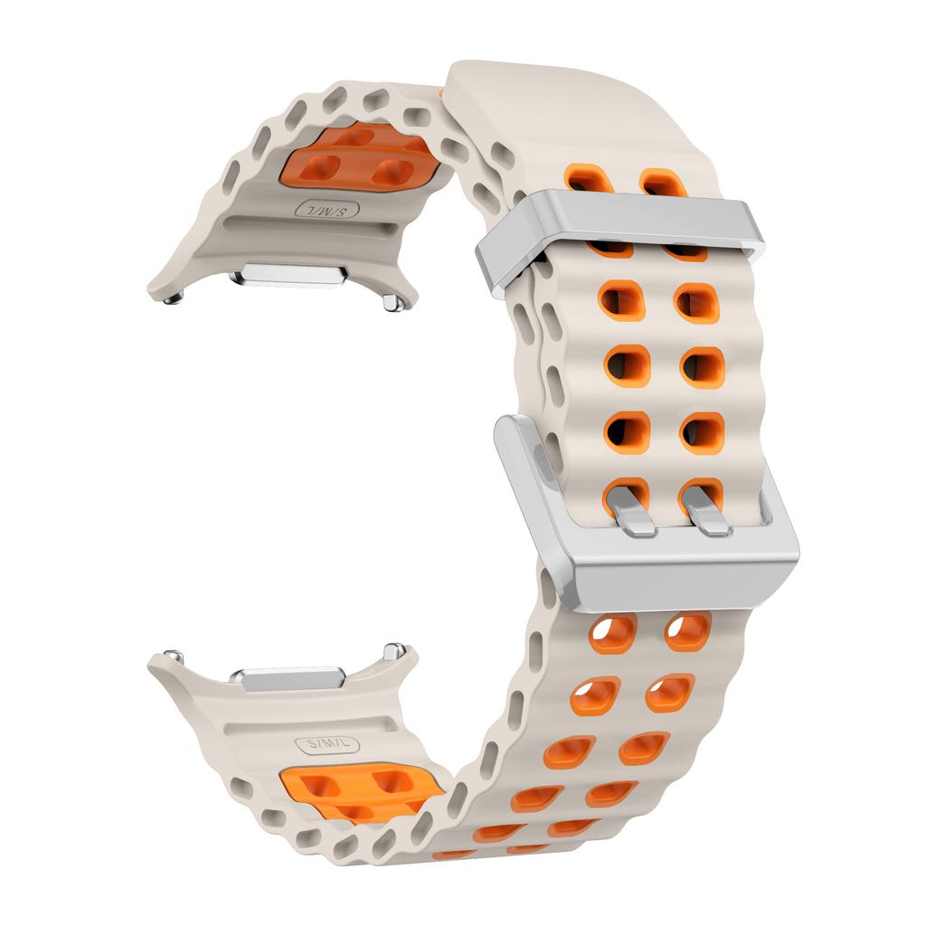 Galaxy Watch Ultra Marine Band Accessories Silicone Sport Bracelet correa For Samsung Galaxy Watch 7 Ultra 47mm Original Strap