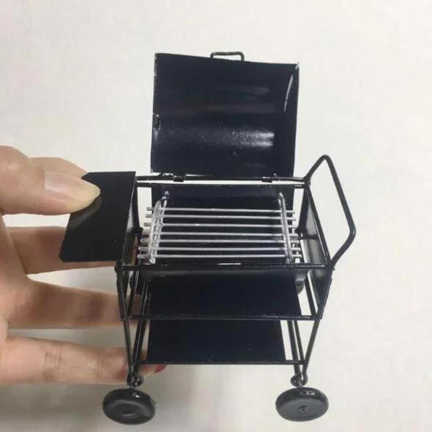 1Set Of Mini Cute BBQ Food Grill Miniature Ornaments For 1/12 Scale Dollhouse Gadgets Kitchen Food Furniture BBQ Shop Decoration