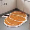Absorbent Quick Dry Mat Halloween Pumpkin Bath Mat, Bathroom Rug with Non-slip Backing, Stain Resistant Living Room Soft Black Cat for Home