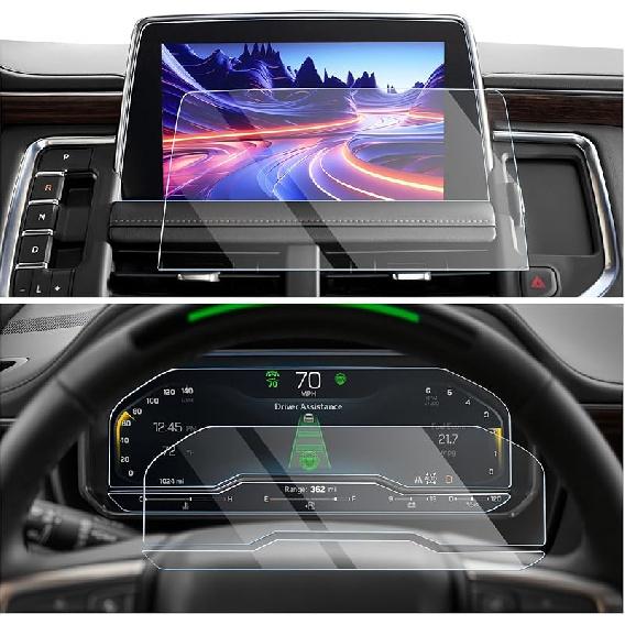 CDEFG 2 шт. для Chevy Tahoe Suburban GMC Yukon 2021-2025 Защитная пленка для экрана 2021-2025 Tahoe Suburban Yukon Escalade 12,6 дюйма Защитная крышка экрана для заднего сиденья