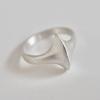 vacactsilver double one pointed ring