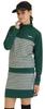 Delsol 7907 Houndstooth Print Ponte Long Sleeve 2025 Golf Plus 4L Set, Green, Stretch, Fall/Winter Women's Wear, Half-Zip, Sizes, Green, M, L, LL, 3L,