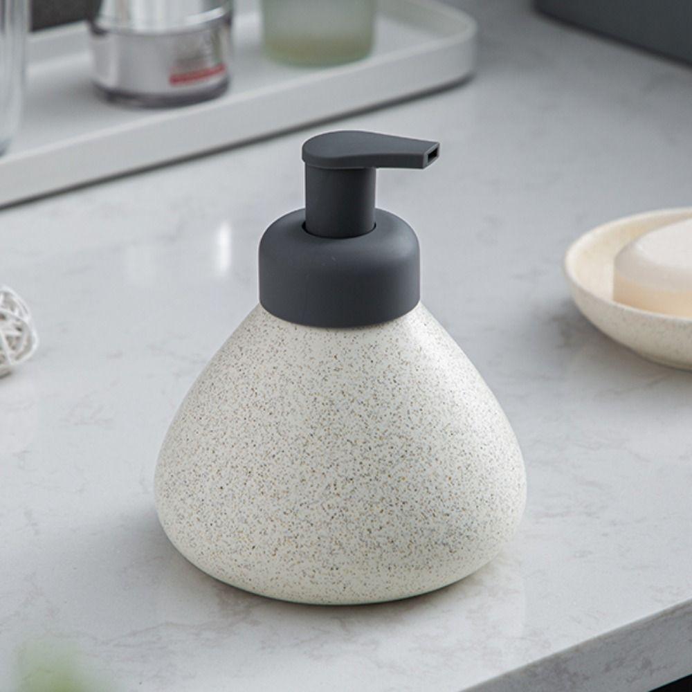 Speckled Matte Foaming Liquid Soap Dispenser Ceramic Foamer Sparkling Bottle Hotel