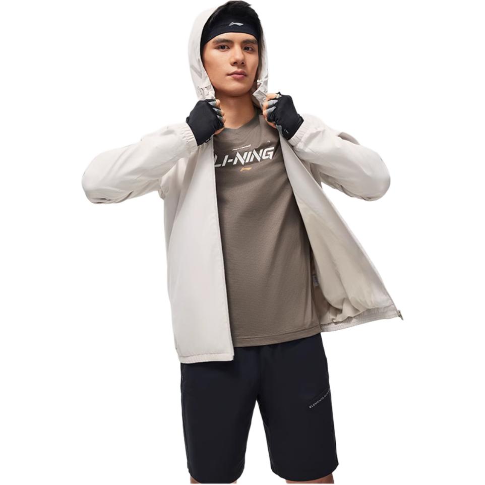 Li Ning Fitness Series Trench Coat Men's Mica Gray AFDU089-1