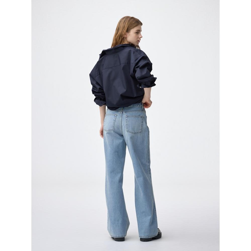 GU by Uniqlo Мешковатые расклешенные джинсы+ec Длина 81,0 см