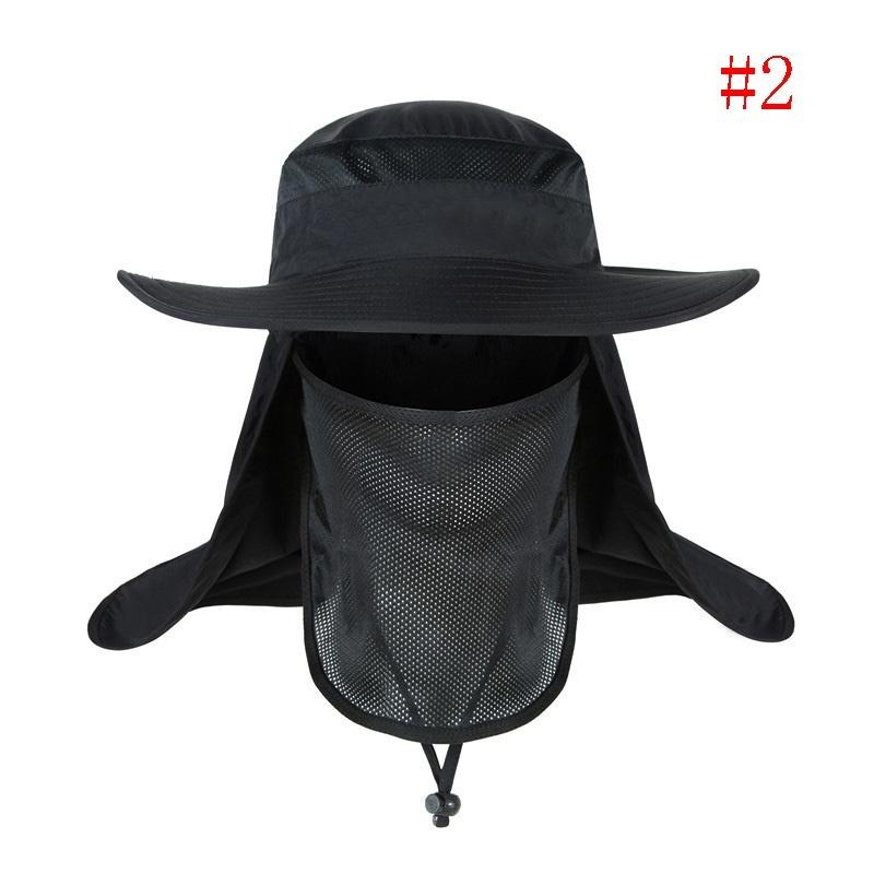 Unisex Outdoor Sport Fishing Hiking Hat UV Protection Face Neck Flap Sun Cap Waterproof and Quick-drying Fisherman Fishing Hats