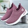 Women's Shoes Summer New Flying Woven Surface Casual Shoes Shoes One Pedal Medium and Old Face Mother Shoes Single Shoes