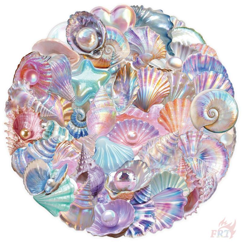 50 шт./набор Ракушка Раковина Морская звезда Жемчуг ПЭТ Наклейки Водонепроницаемые Сделай сам Модные Наклейки-дудлы