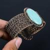 Амазонит драгоценный камень чистая медная проволока обернутая вручную манжета/браслет ювелирные изделия