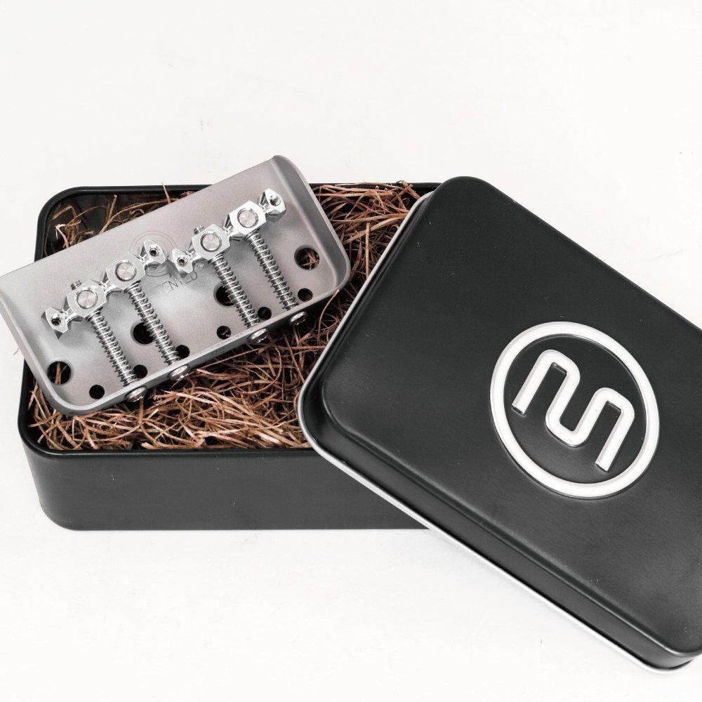 Mastery Bridge Replacement Hardtail M7 Hardtail Bridge 4 Screw Bridge, Through-Body Type, (For Guitars, Holes)