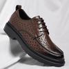 Cool Leather Shoes 2025 Summer New Breathable Men's Business Casual Leather Shoes Hollow Sandals Hole Shoes