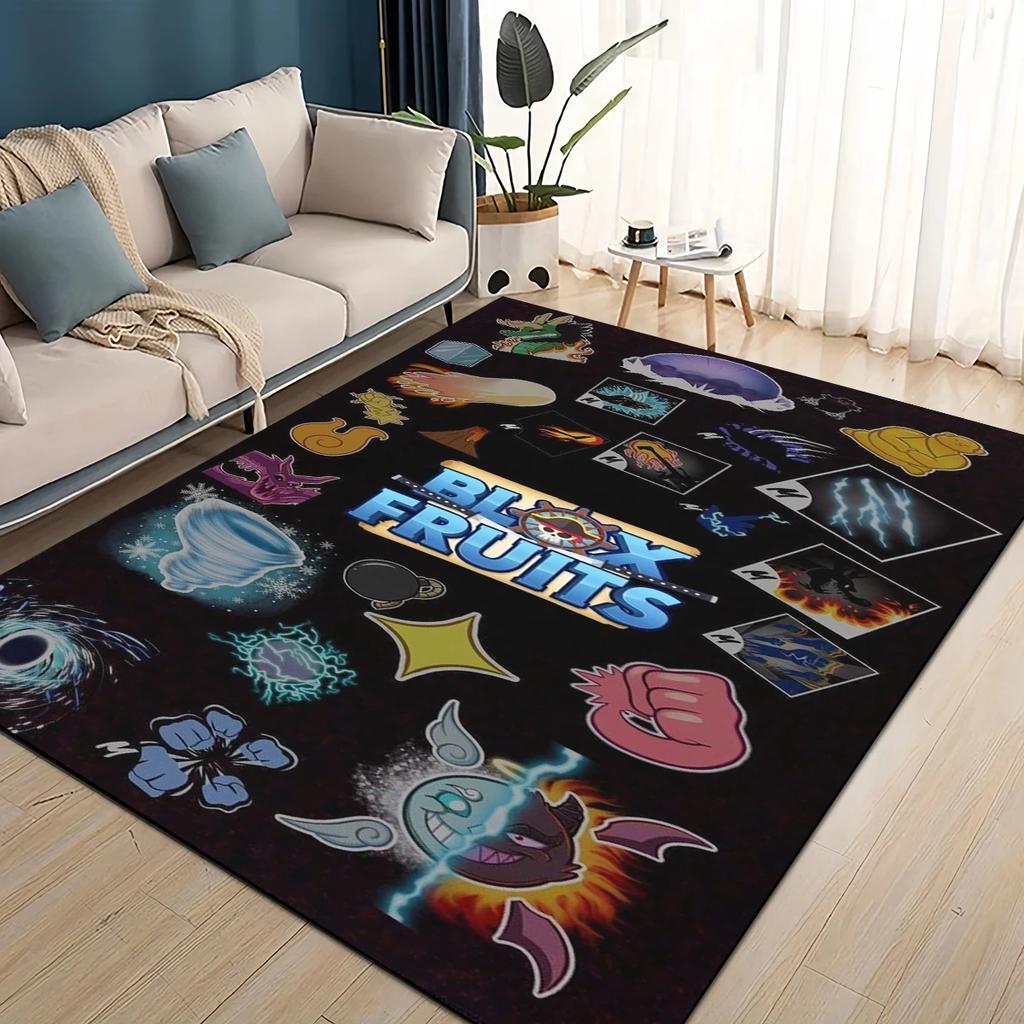 27 Style New B-Blox Fruit Cartoon Carpet Rug for Living Room Bedroom Home Sofa Decoration,Kids Play Non-slip Floor Mat