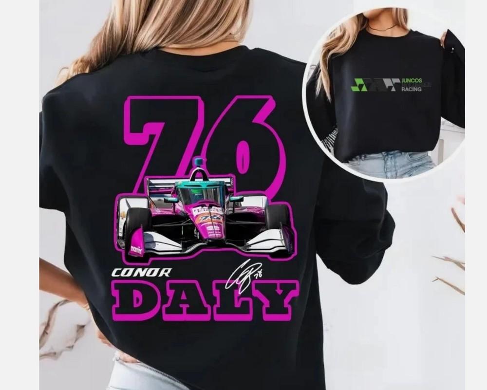 Конор Дейли 2025 INDY.CAR Гонки Имя и Номер S-5XL, Конор Дейли Indycar Подарок Унисекс Футболка