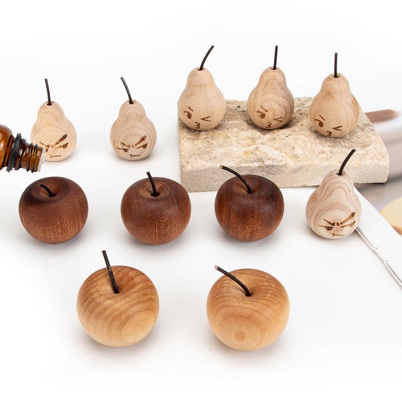 Деревянный диффузор "Яблоко и Груша": Индивидуальные размеры, Ручки, безопасные для детей, Идеально для домашнего декора