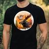 Футболка мужская Лось Портрет Мотив Хлопок Размер XS до 5XL