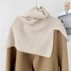 Pullover Scarf Knitted Shawl Winter Scarf False Collar Coat Bib Warm Scarf Turtleneck Slit Jumper Shawl Clothes Accessories