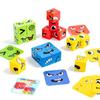 Puzzle Building Blocks Montessori Cube Children's Face Changing Expressions Building Blocks Tabletop Games Toys