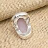 Розовый халцедон драгоценный камень ручной работы ювелирные изделия из стерлингового серебра 925 пробы прекрасное кольцо для свадебного подарка