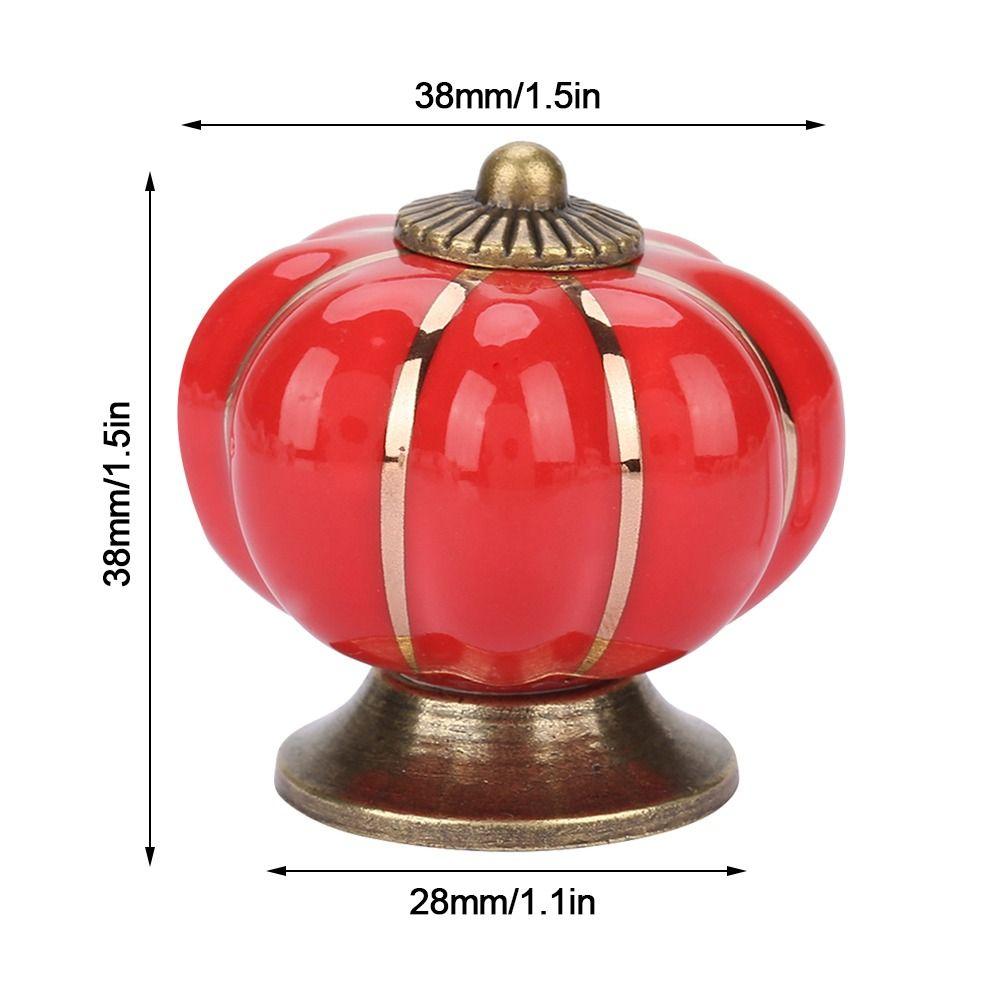 8pcs Single Hole Drawer Door Pulls Pumpkin Design Cabinet Pull Handles Pumpkin Shape Knobs  Drawer