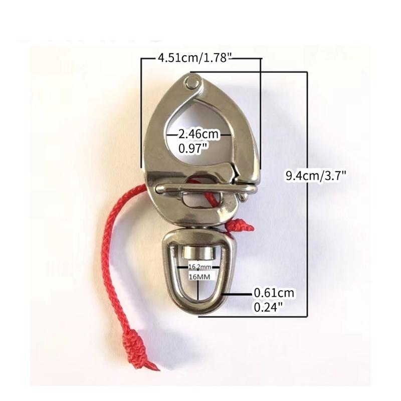 Лодки Крюк с быстрой проушиной из нержавеющей стали 316, вращение на 360 градусов, крюк высокой твердости для яхт, морских лодок