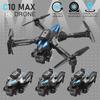 New C10 Max 6000M GPS 3 Cameras Rc Drone HD Optical Flow Positioning Obstacle Avoidance Gesture Photography Foldable Quadcopter Toy Gifts