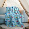 Shark Theme Printed Blanket Perfect For Couch Bed Travel Outdoor Use Machine Washable Cozy Durable