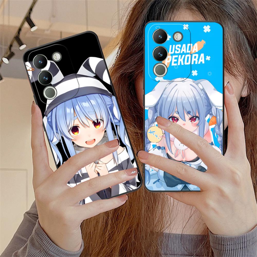 Holo Usada Pekora Matte TPU Mobile Phone Case for VIVO Y77 76 75 74 73 72 58 56 55 51 50 38 36 Y19 Y18 Y03 Y01 5G Colorful Cover