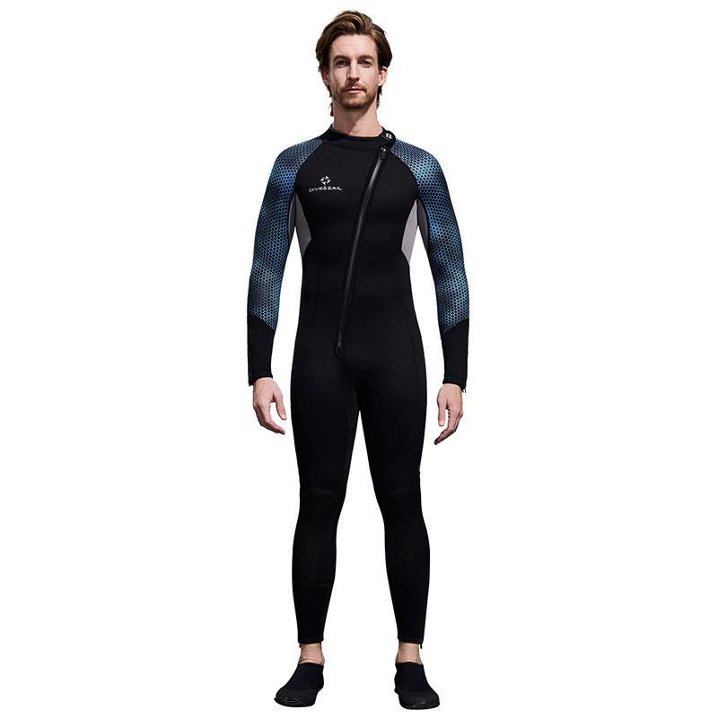 Mens 3mm Full Wetsuit Scuba Diving Snorkeling Surfing Swimming Warm Thermal Neoprene Dive Suit