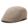 Autumn and winter new woolen herringbone plaid middle-aged and elderly men and women forward hat versatile cap newsboy hat