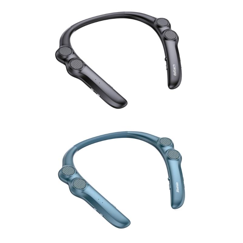 Портативная носимая Bluetooth-совместимая колонка, подвешиваемая на шею, беспроводной звуковой бокс, 4 динамика, водонепроницаемый мини-сабвуфер