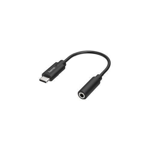 Adaptateur audio - Hama - USB-C vers Mini-Klinkenstecker - Noir - Haute résolution - Fiche mince