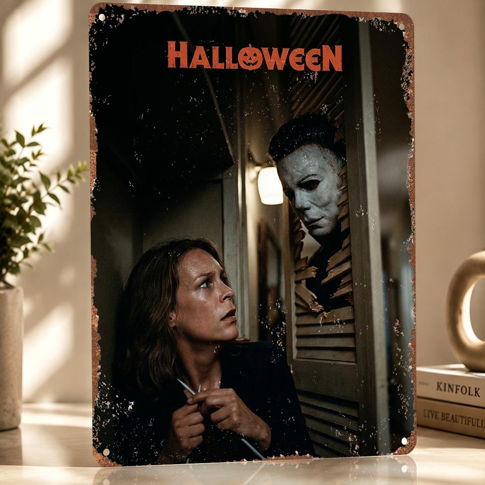 Halloween Movie With Michael Myers Metal Poster Perfect Gift for Fans Lovers Personalized Wall Art Metal Sign for Decor Luxury