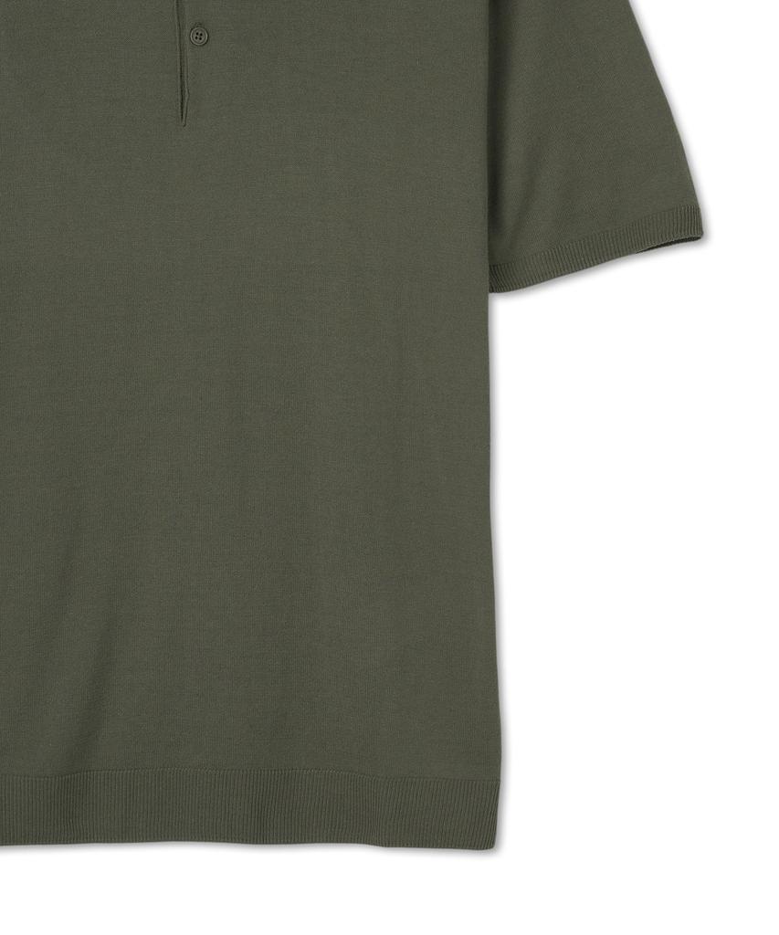 MAN ON THE BOON Polo Knit T-Shirt Olive