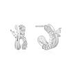 ANIA HAIE Sparkle Double Hoop 925 Silver Stud Earrings E056-04H
