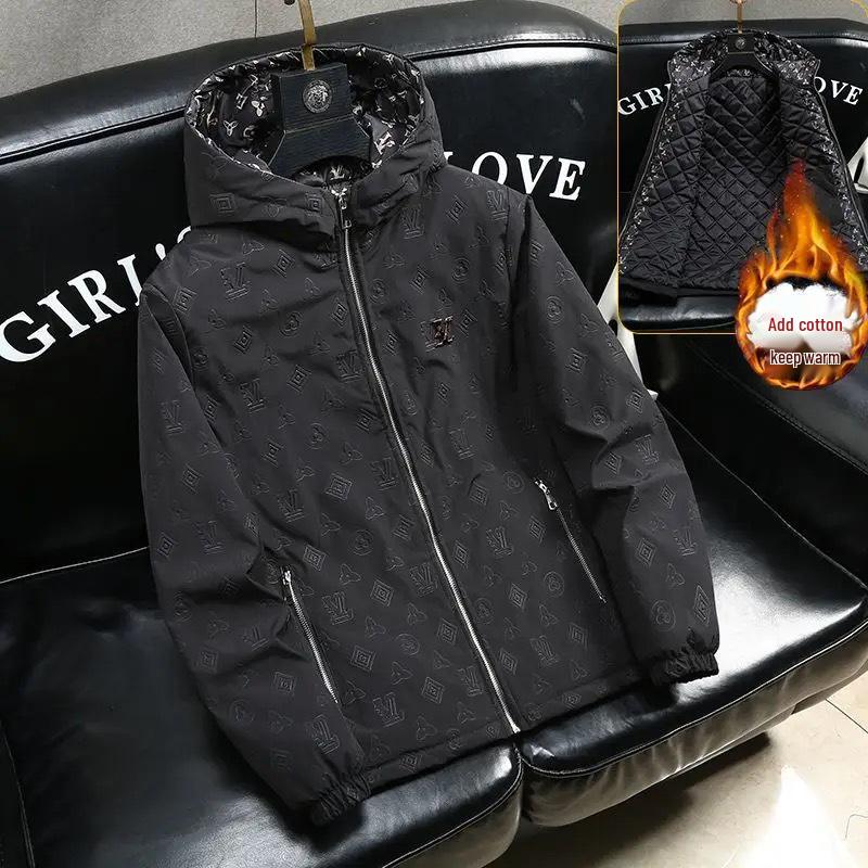 Европейская модная мужская клетчатая жаккардовая куртка с воротником-стойкой - Весенне-осенний повседневный топ в корейском стиле