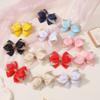 8pcs/set Kids Dovetail Bow Hair Clips for Women Girls Handmade Glitter Bowknote Hairpins Daily New Year Hair Accessories