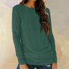 Womens Long Sleeve Round Neck Shirts Basic Tee Casual Top Fall Trendy Tunic Outfits Fitted T Shirts