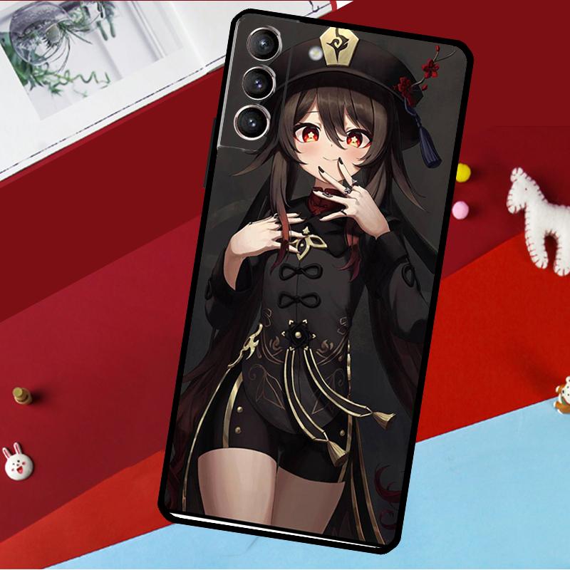 Чехол Genshin Impact Ху Тао для Samsung Galaxy S26 S25 S24 S21 S22 S20 Ultra S9 S10 Plus S23 FE S25 FE