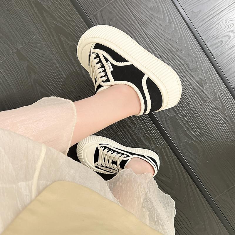 Big head canvas shoes platform spring new shoes autumn muffin bread biscuits casual board shoes